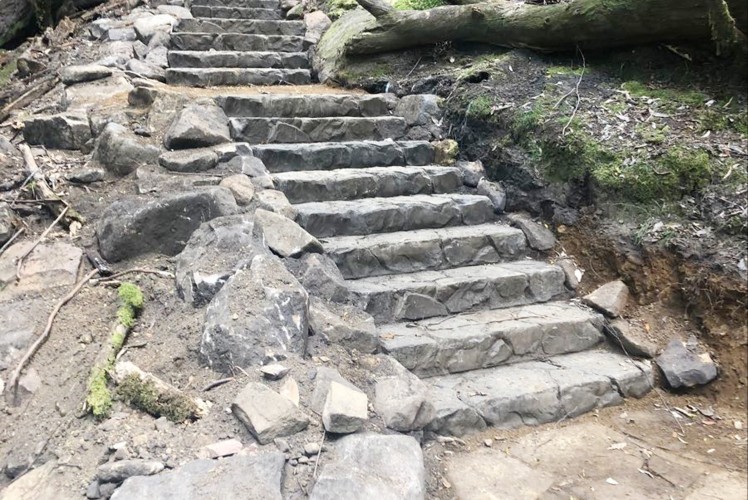 Tasmania National Park in Hobart Precast concrete steps